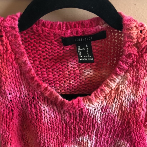 Forever 21 Knit Tie Dye Crop Top - Picture 3 of 4